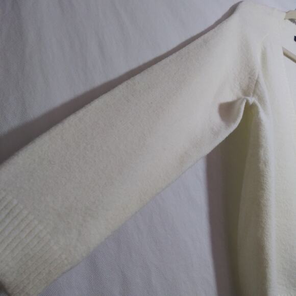 Architect Cream Button Front V Neck Cardigan Sweater Soft Cozy Cabincore Size M - Picture 6 of 7